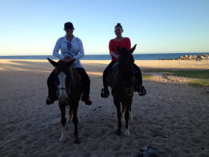 Horseback riding in Hawaii with my dear daughter.